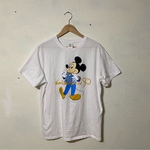 Walt Disney World 50th Anniversary White Short Sleeve T-Shirt Adult Large Mickey